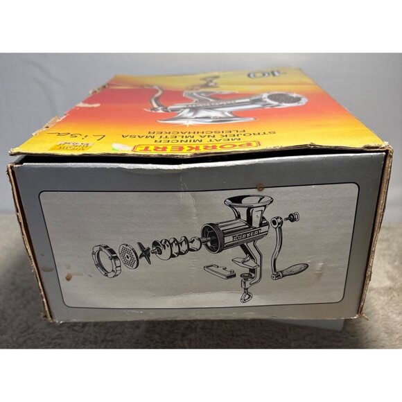 Porkert Meat Grinder #10 Manual Heavy Duty Steel Complete Czech Republic Like Ne - Picture 6 of 16